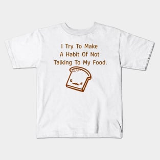 A slice of bread with a mustache Kids T-Shirt